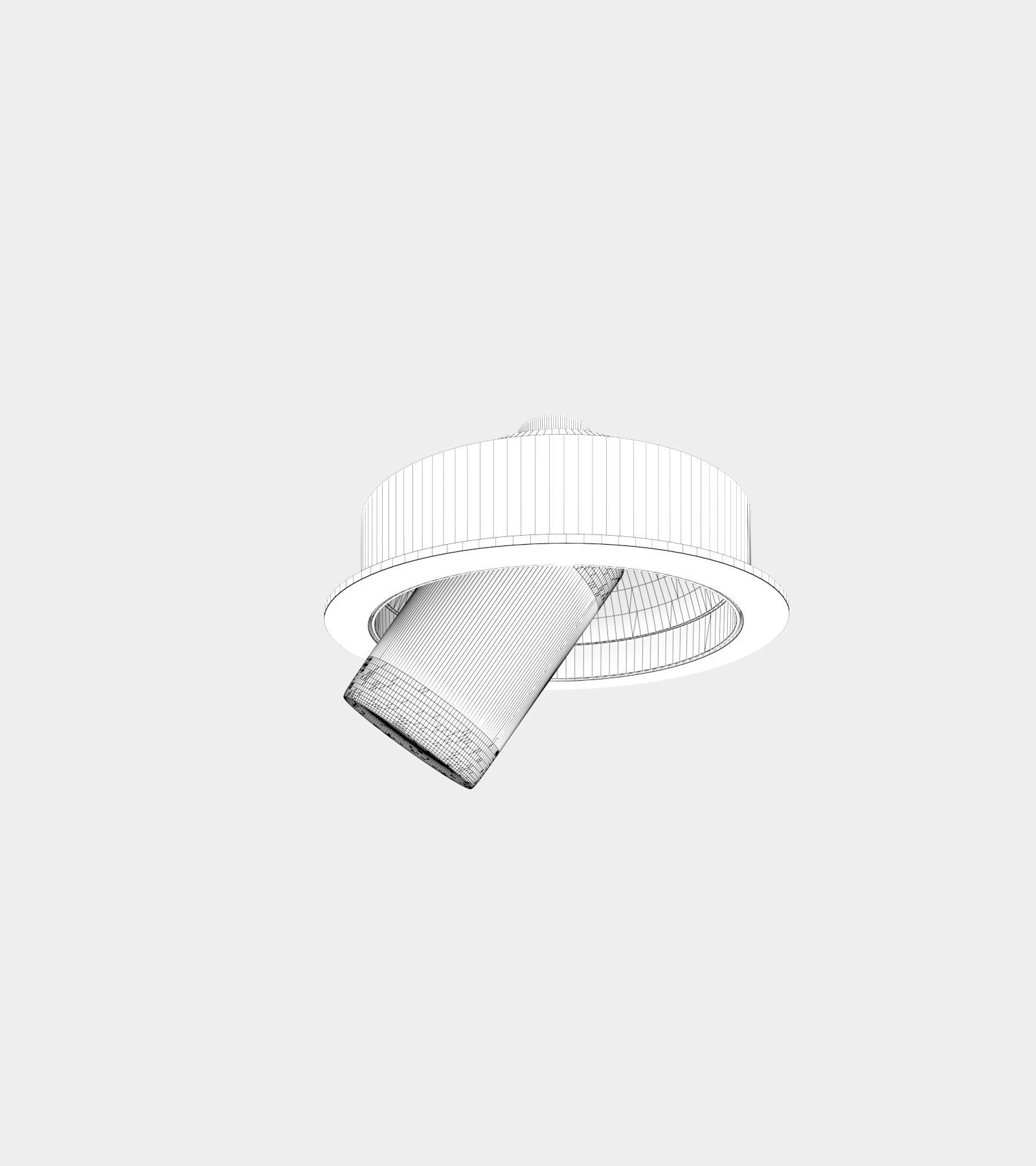 Adjustable recessed ceiling spotlights 3D model_3