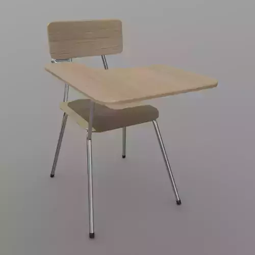 School Desk Low-poly 3D model