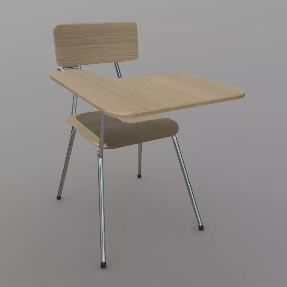 School Desk Low-poly 3D model