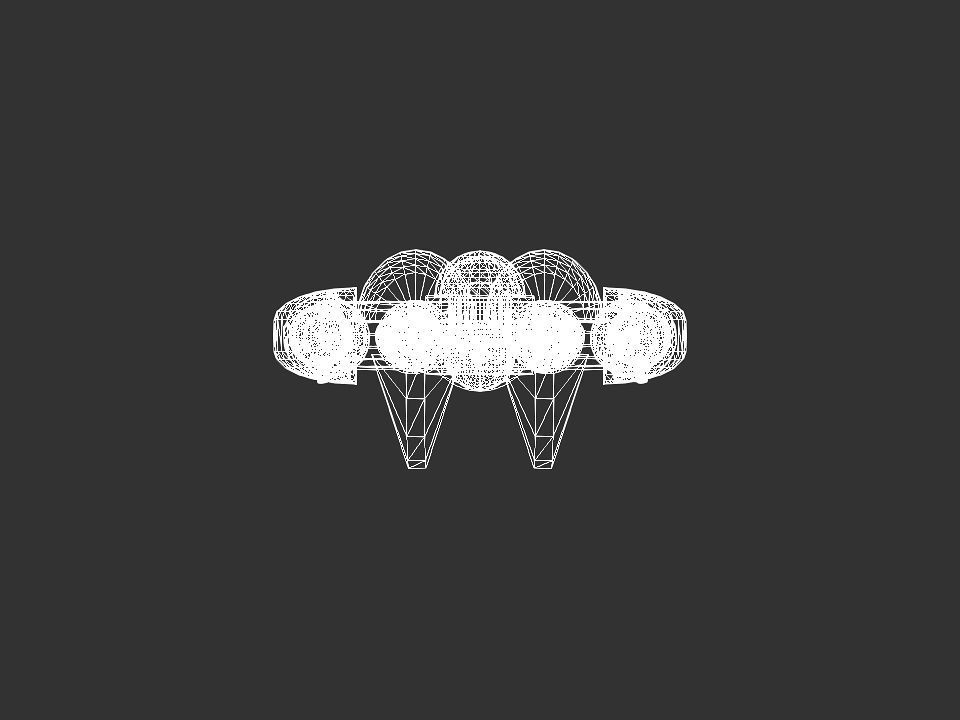 Metal Cyclops robot Low-poly 3D model_84