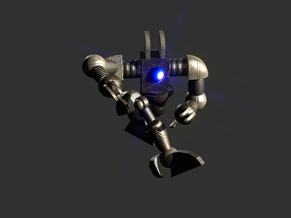Metal Cyclops robot Low-poly 3D model_67