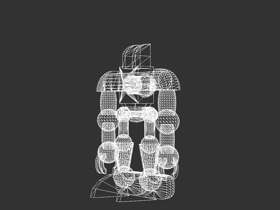 Metal Cyclops robot Low-poly 3D model_82