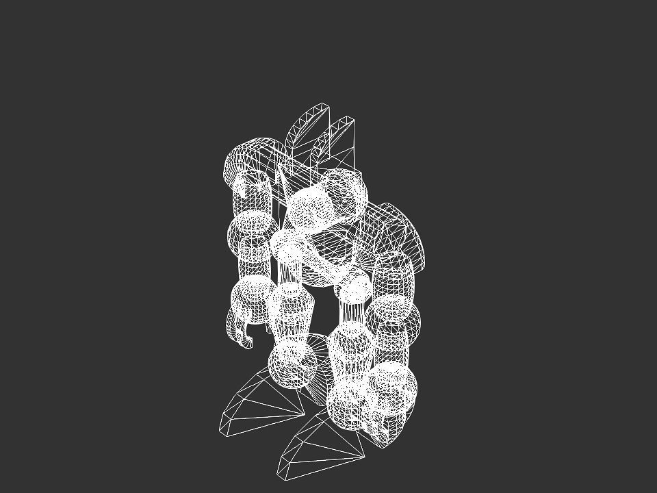 Metal Cyclops robot Low-poly 3D model_83