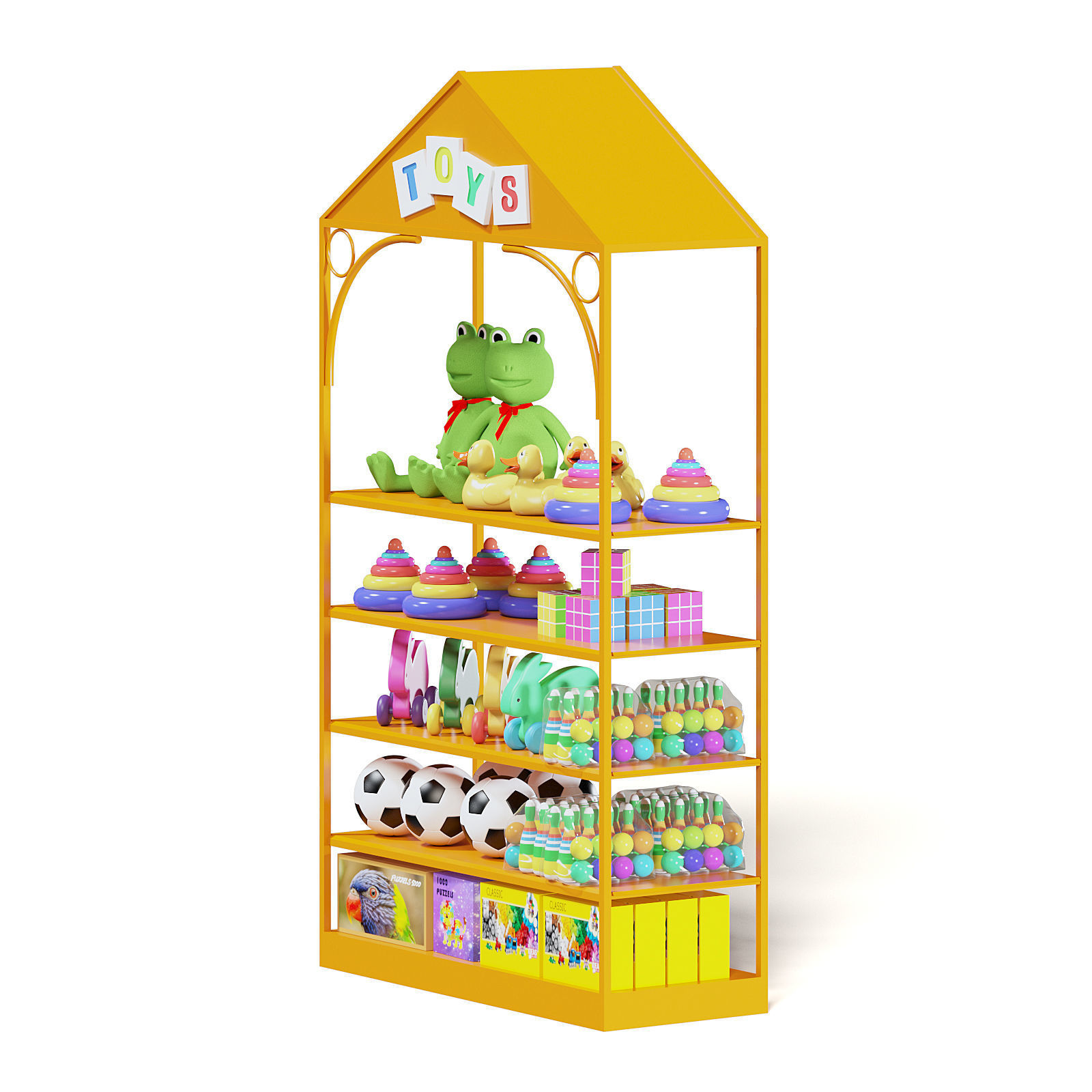 Market Shelf 3D Model - Toys 3D model_3