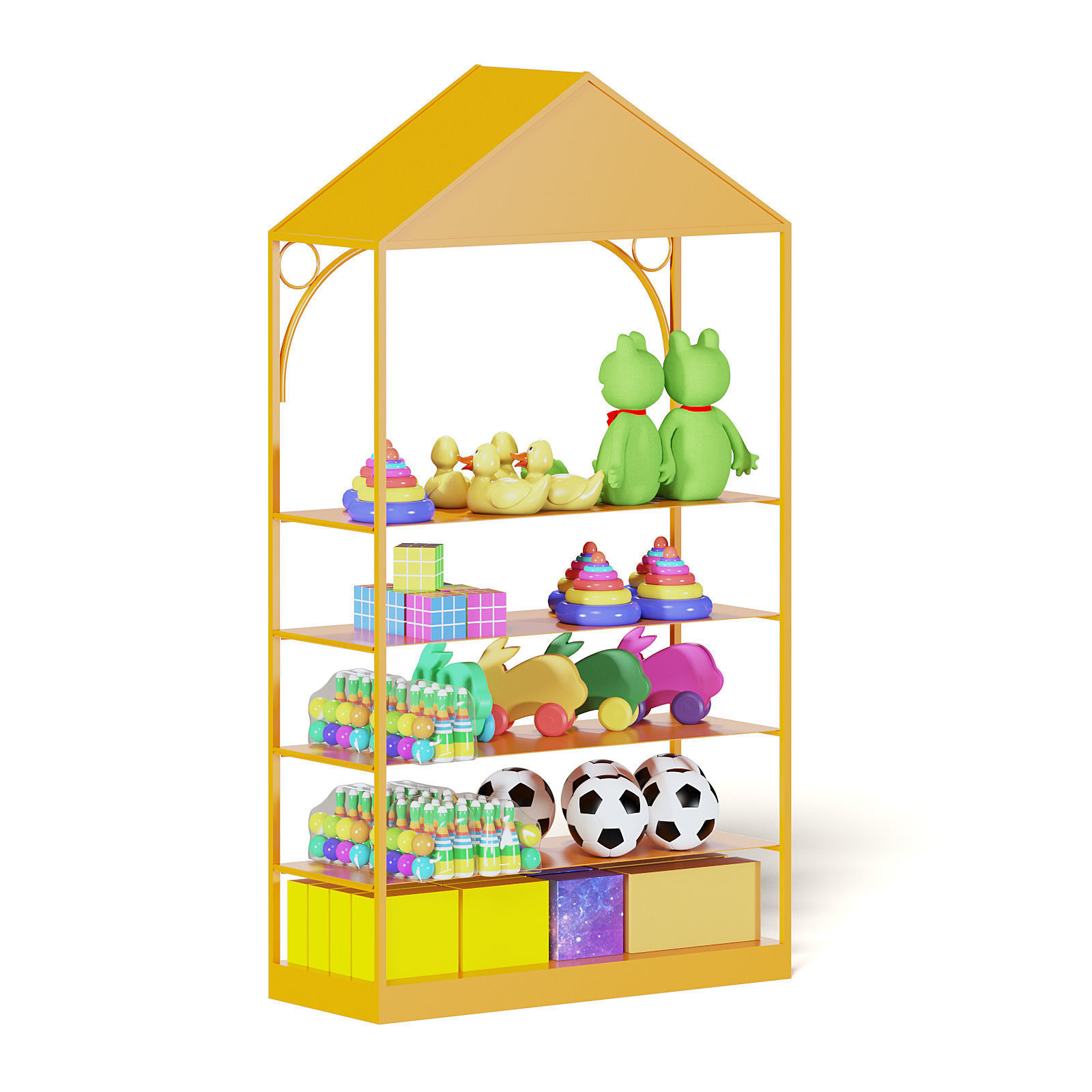 Market Shelf 3D Model - Toys 3D model_5