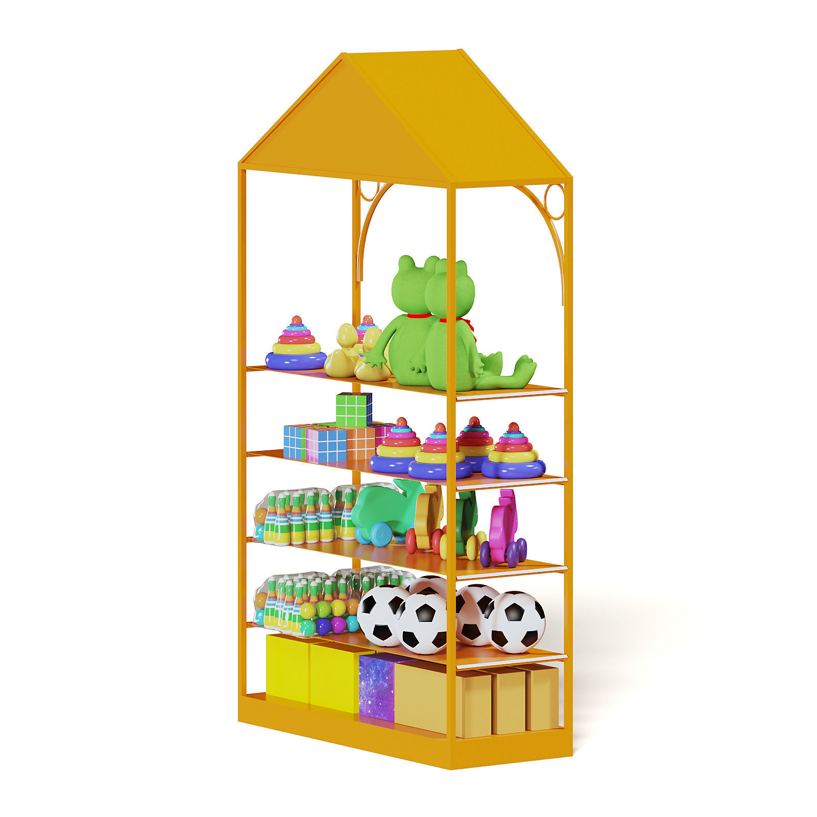Market Shelf 3D Model - Toys 3D model_7