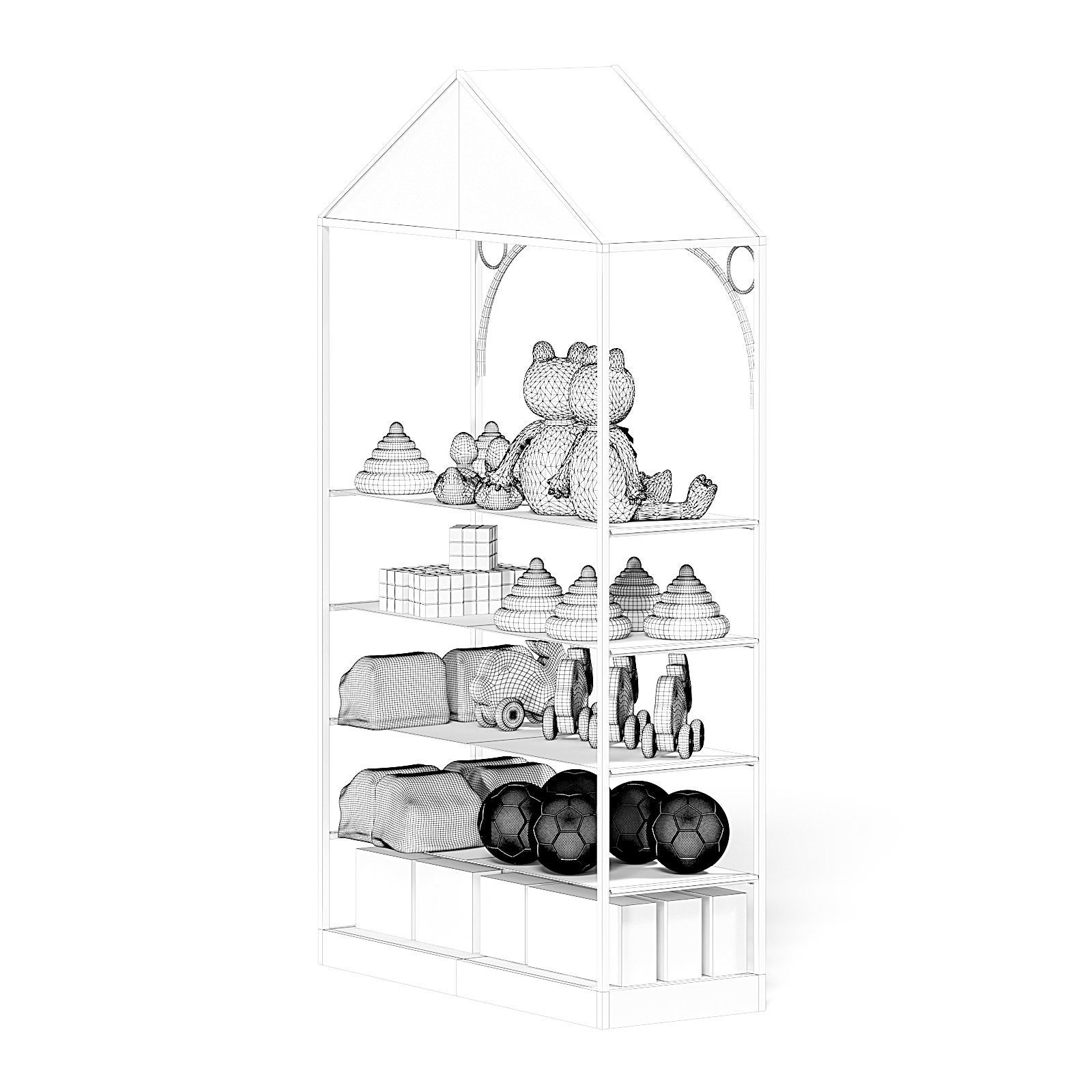 Market Shelf 3D Model - Toys 3D model_6