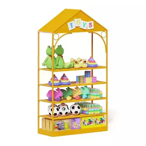 Market Shelf 3D Model - Toys