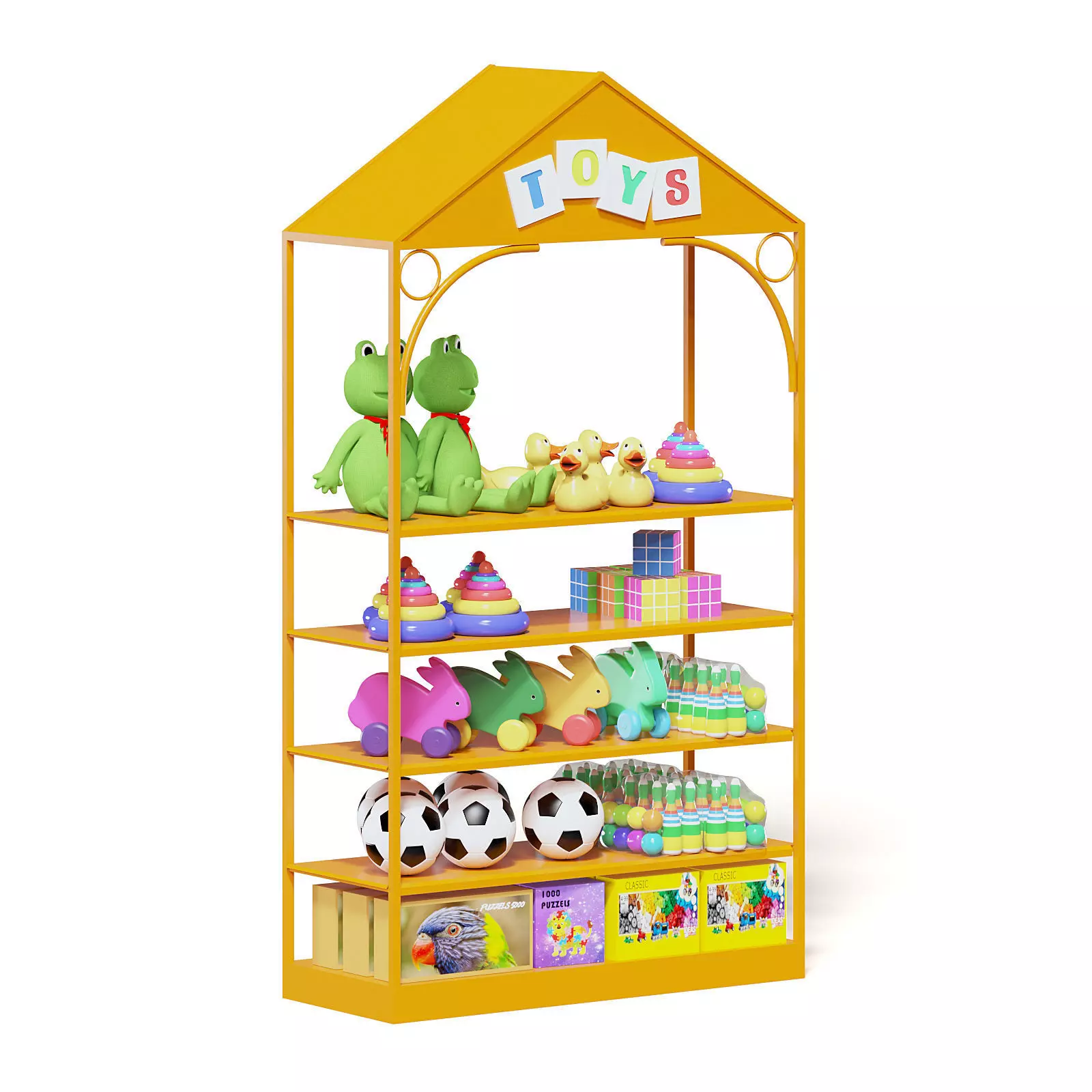 Market Shelf 3D Model - Toys 3D model_0