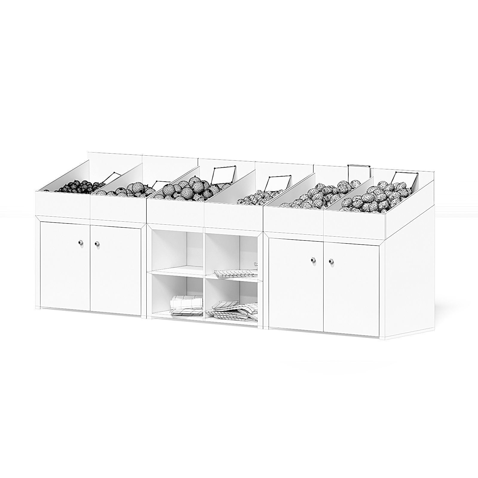 Market Shelf 3D Model - Vegetables 3D model_4