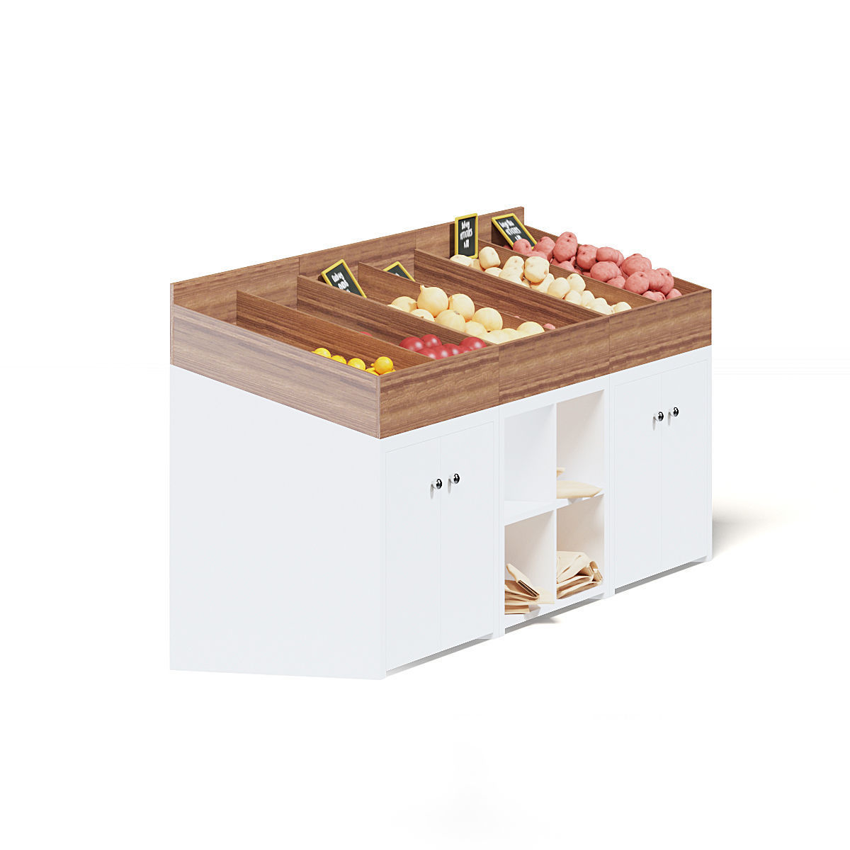 Market Shelf 3D Model - Vegetables 3D model_7