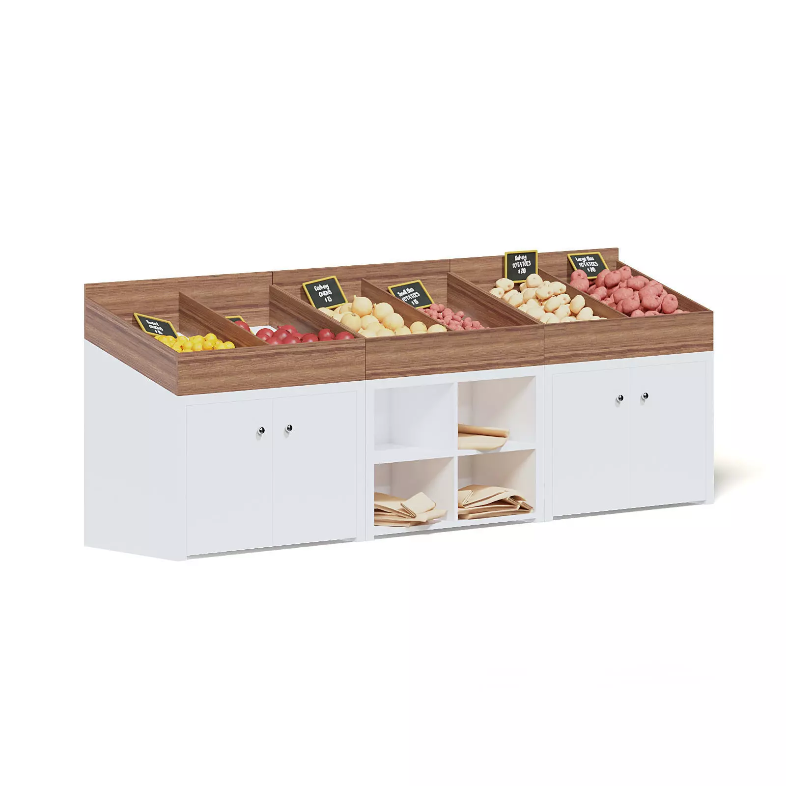 Market Shelf 3D Model - Vegetables 3D model_0