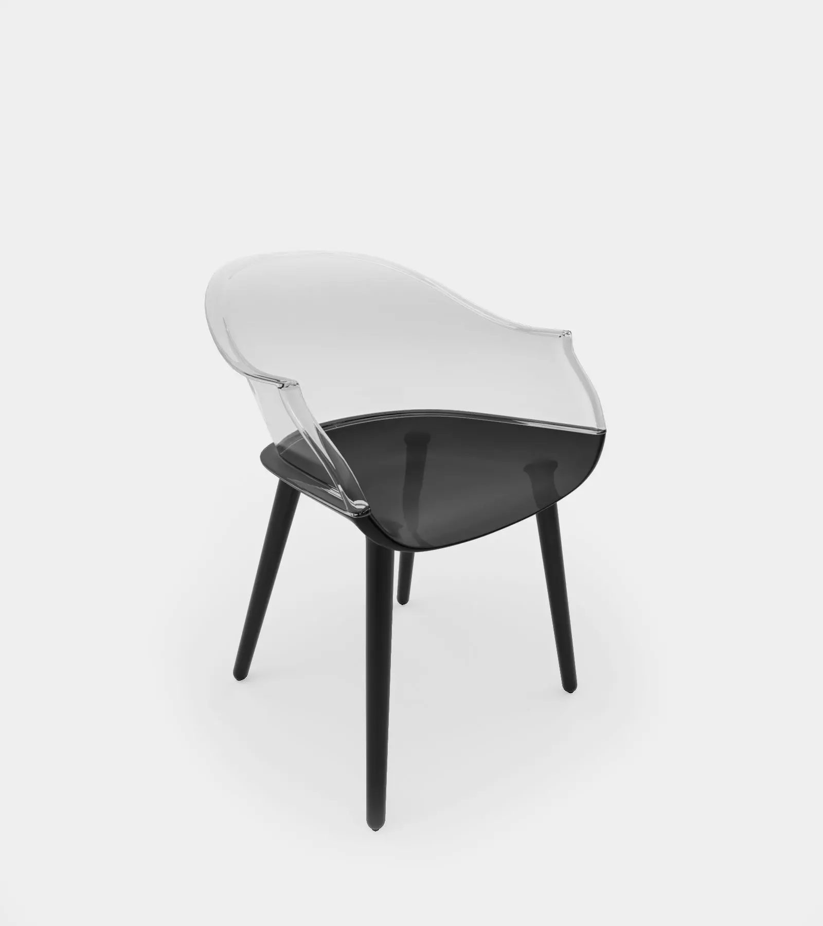 Round armchair and dining chair 3D model_0