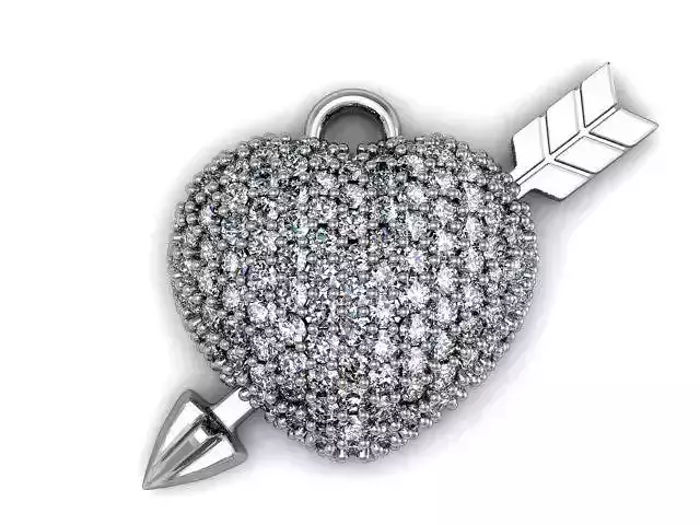 HEART PENDANT WITH DIAMONDS