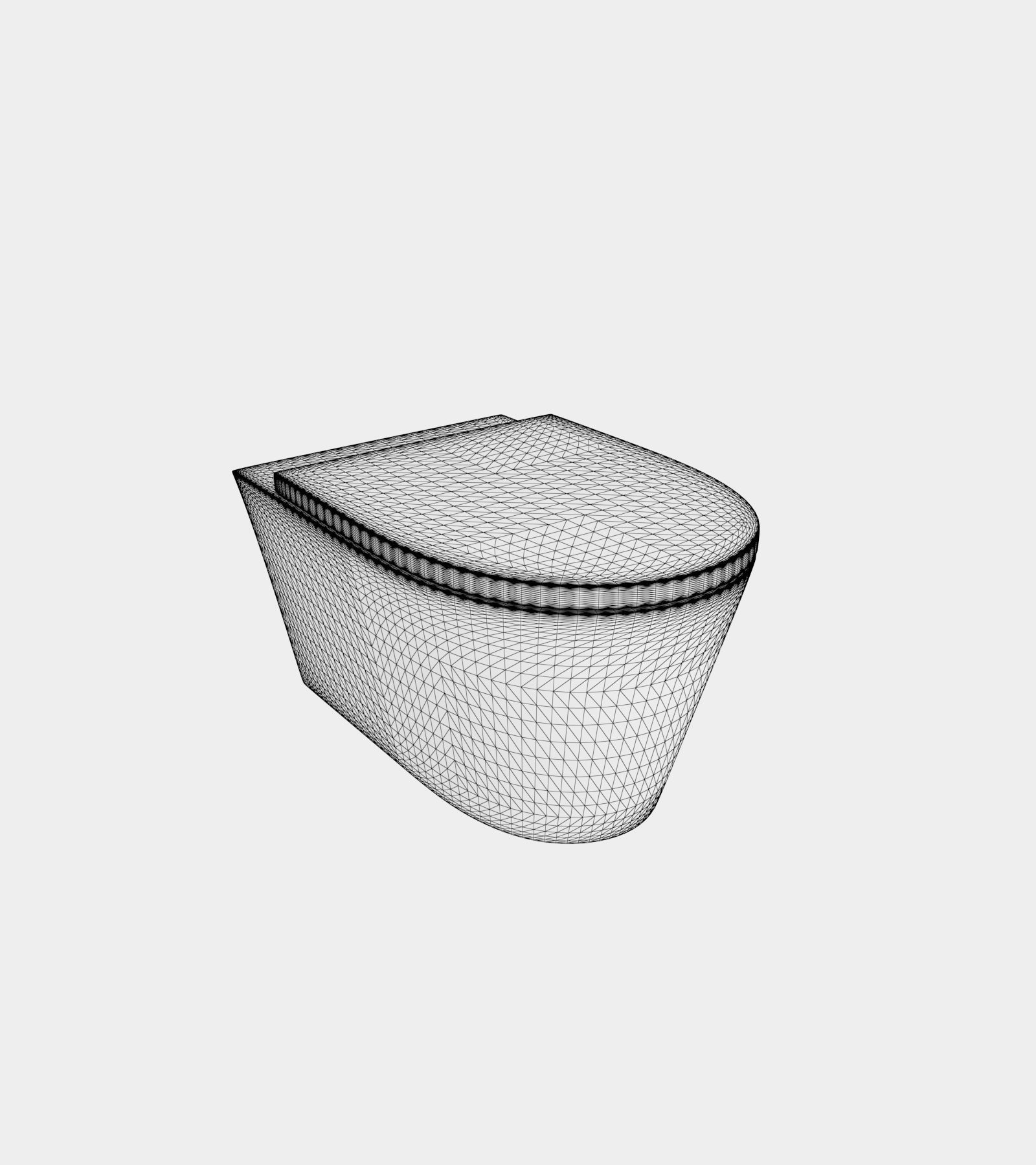 Wall mounted wc pan 3D model_2