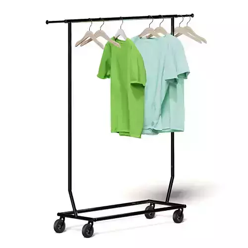 Market Rack 3D Model - Clothes 3D model