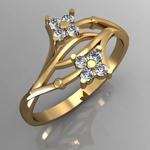 Ring With Diamonds 3D print model