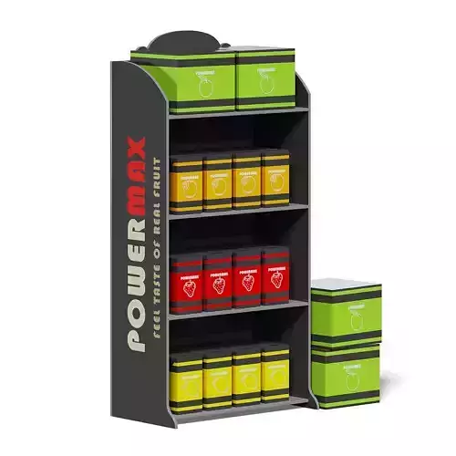 Market Stand 3D Model - Drinks