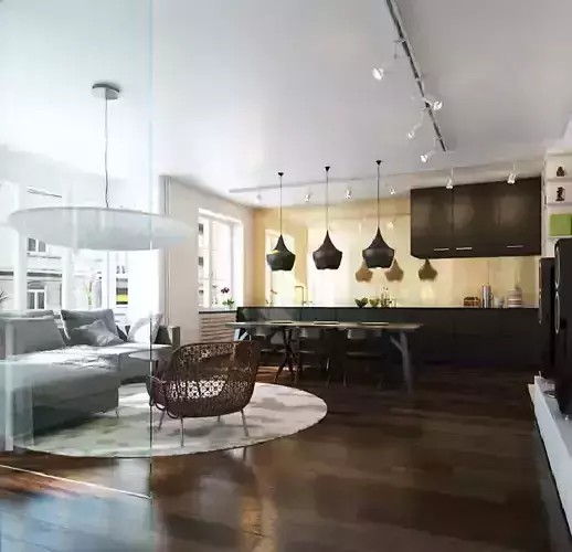 Modern interior apartment 3D model