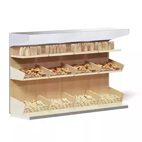 Market Shelf 3D Model - Buns 3D model