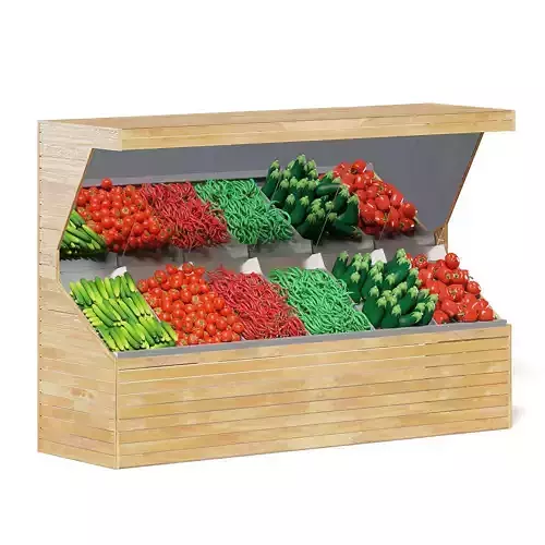 Market Shelf 3D Model - Vegetables 3D model Market Shelf 3D Model - Vegetables 3D model
