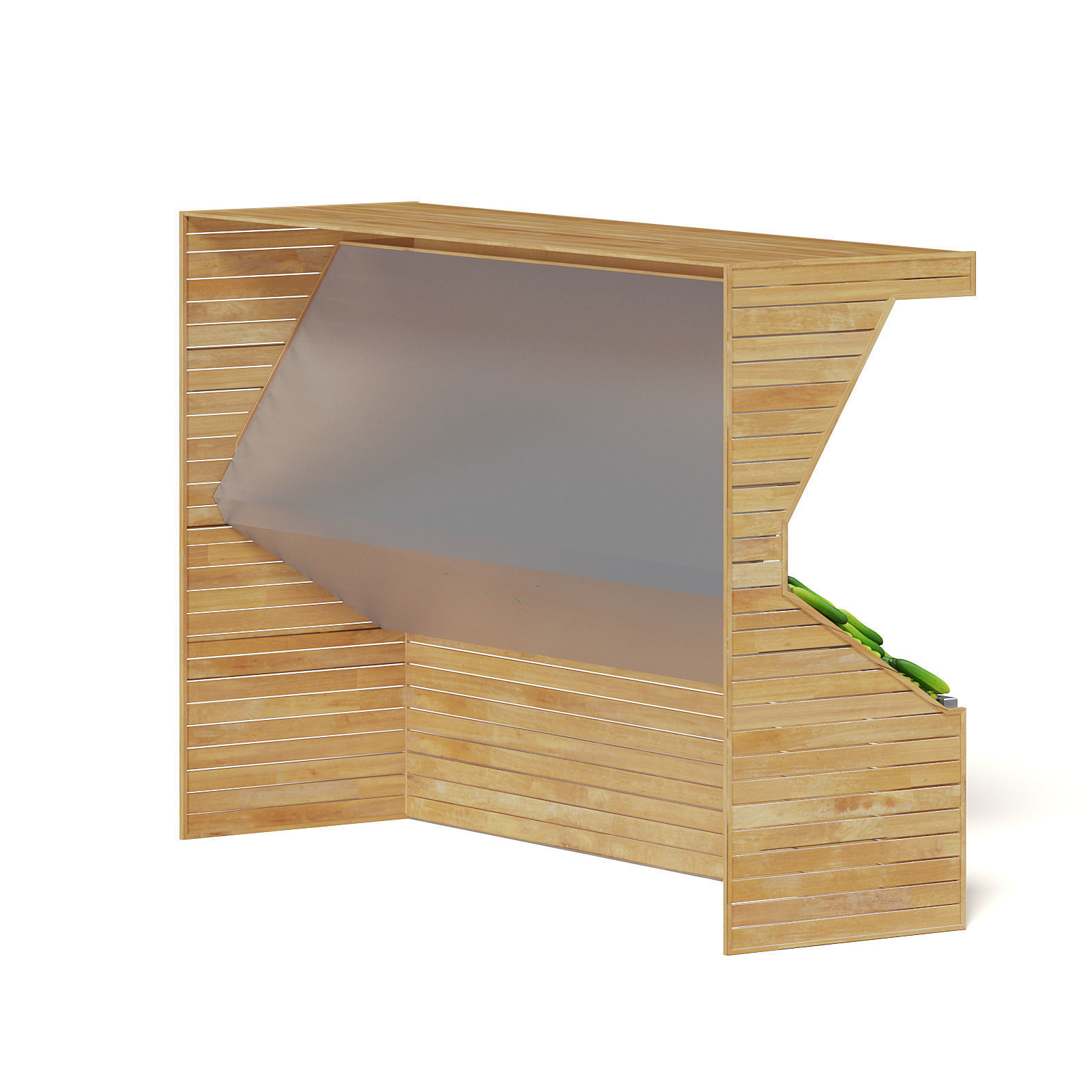 Market Shelf 3D Model - Vegetables 3D model_7