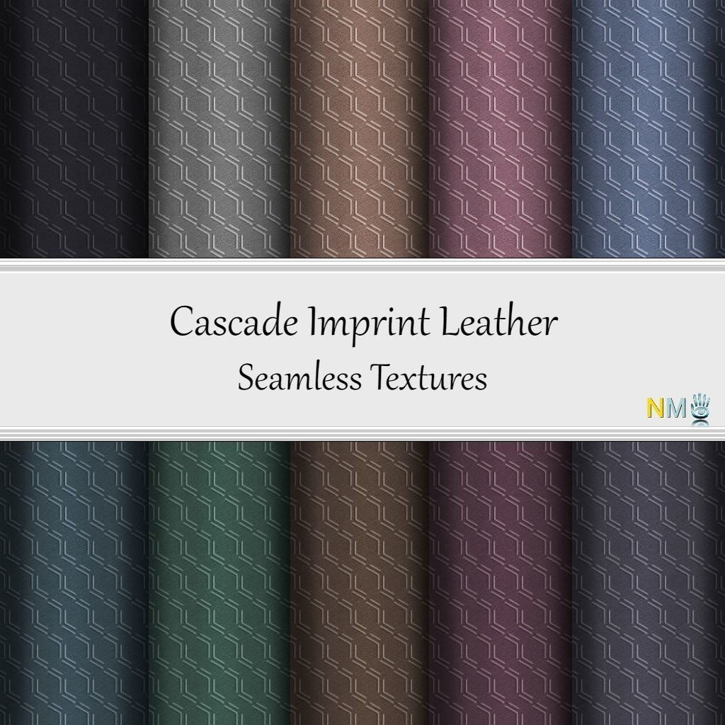 Cascade Imprint Leather Seamless Textures Set 3D model