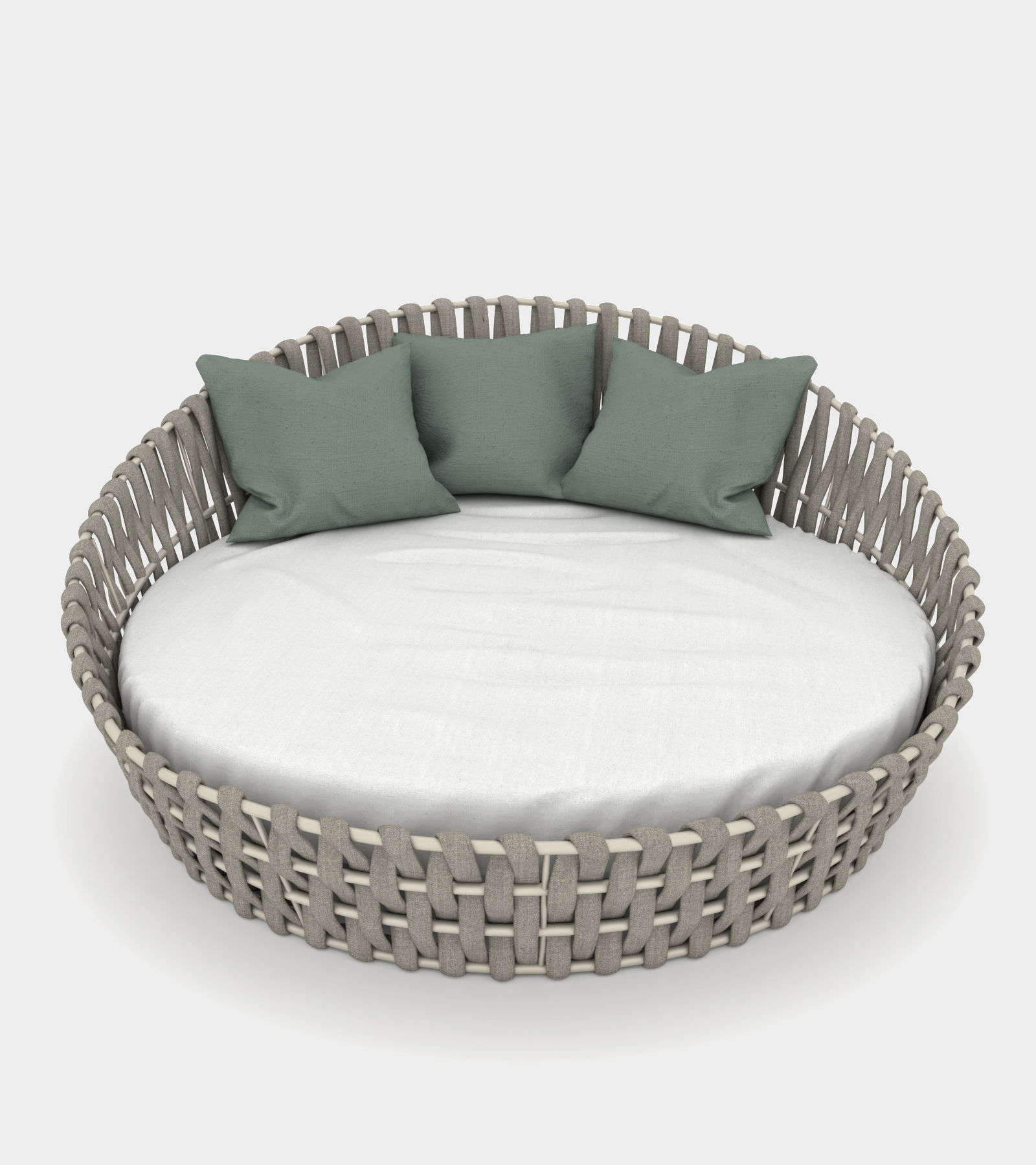 Daybed outdoor furniture 3D model_1