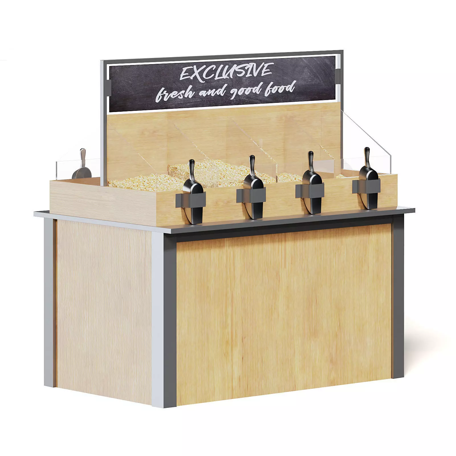 Market Shelf 3D Model - Nuts 3D model_0