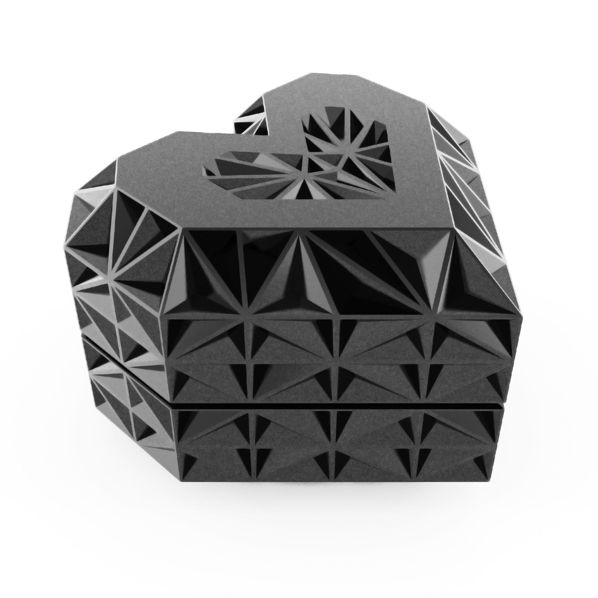 Heart Jewelry Box  3D print model_3