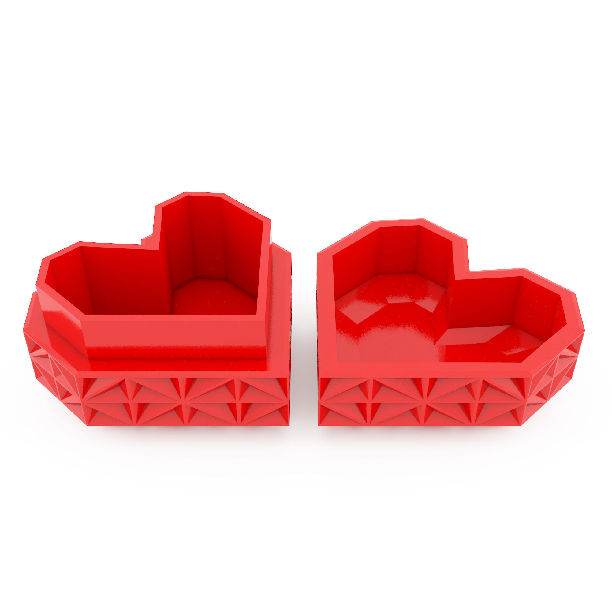 Heart Jewelry Box  3D print model_8