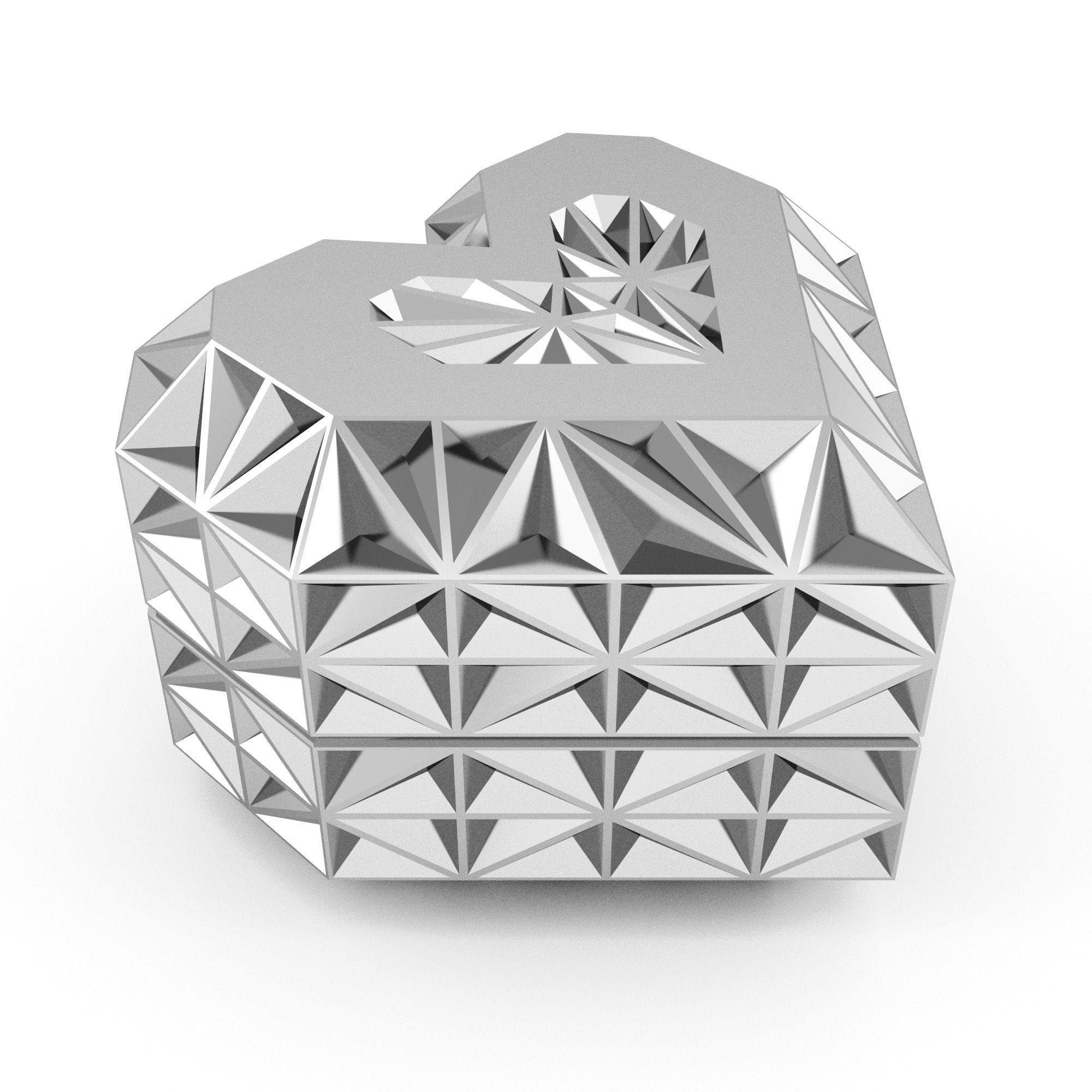 Heart Jewelry Box  3D print model_5