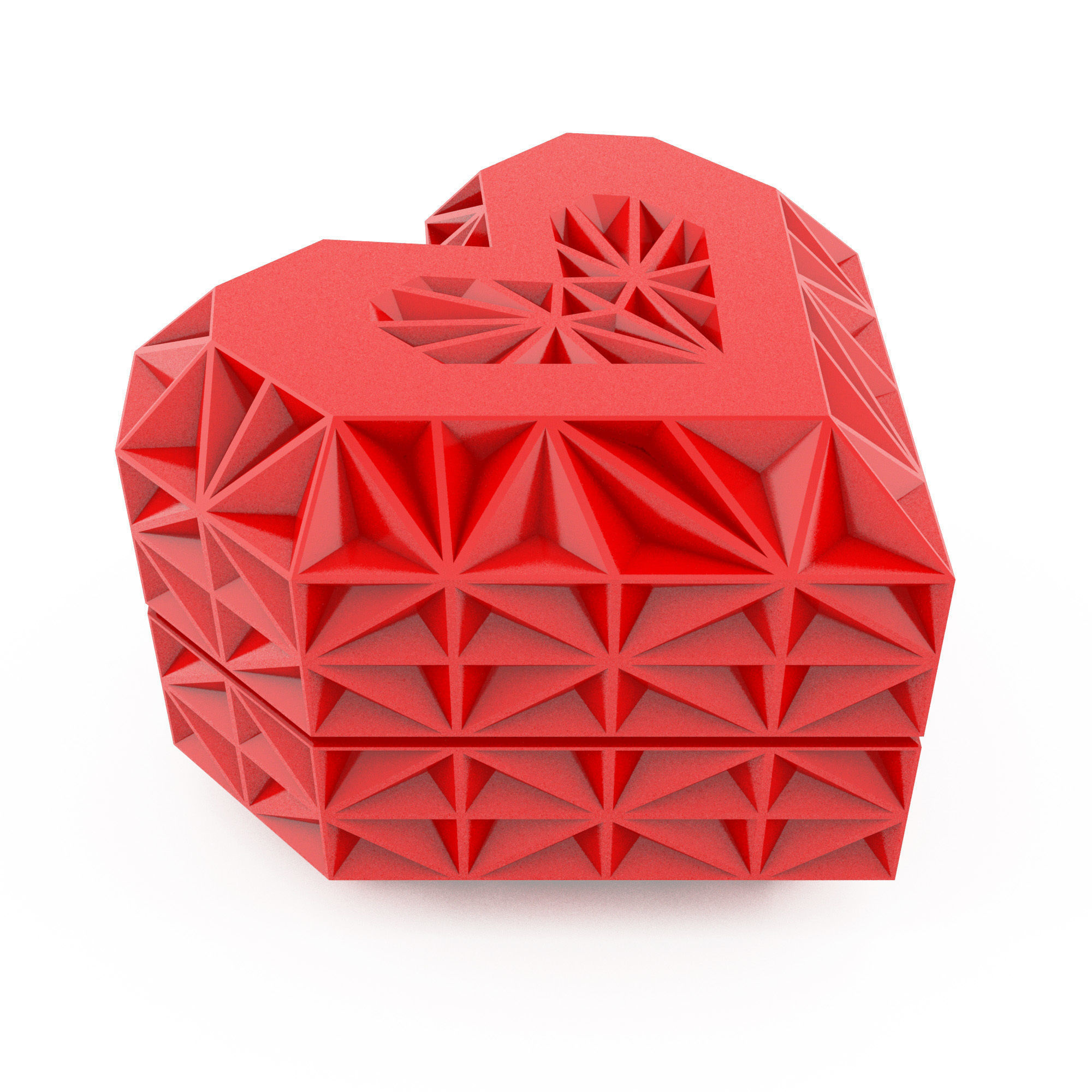 Heart Jewelry Box  3D print model_7