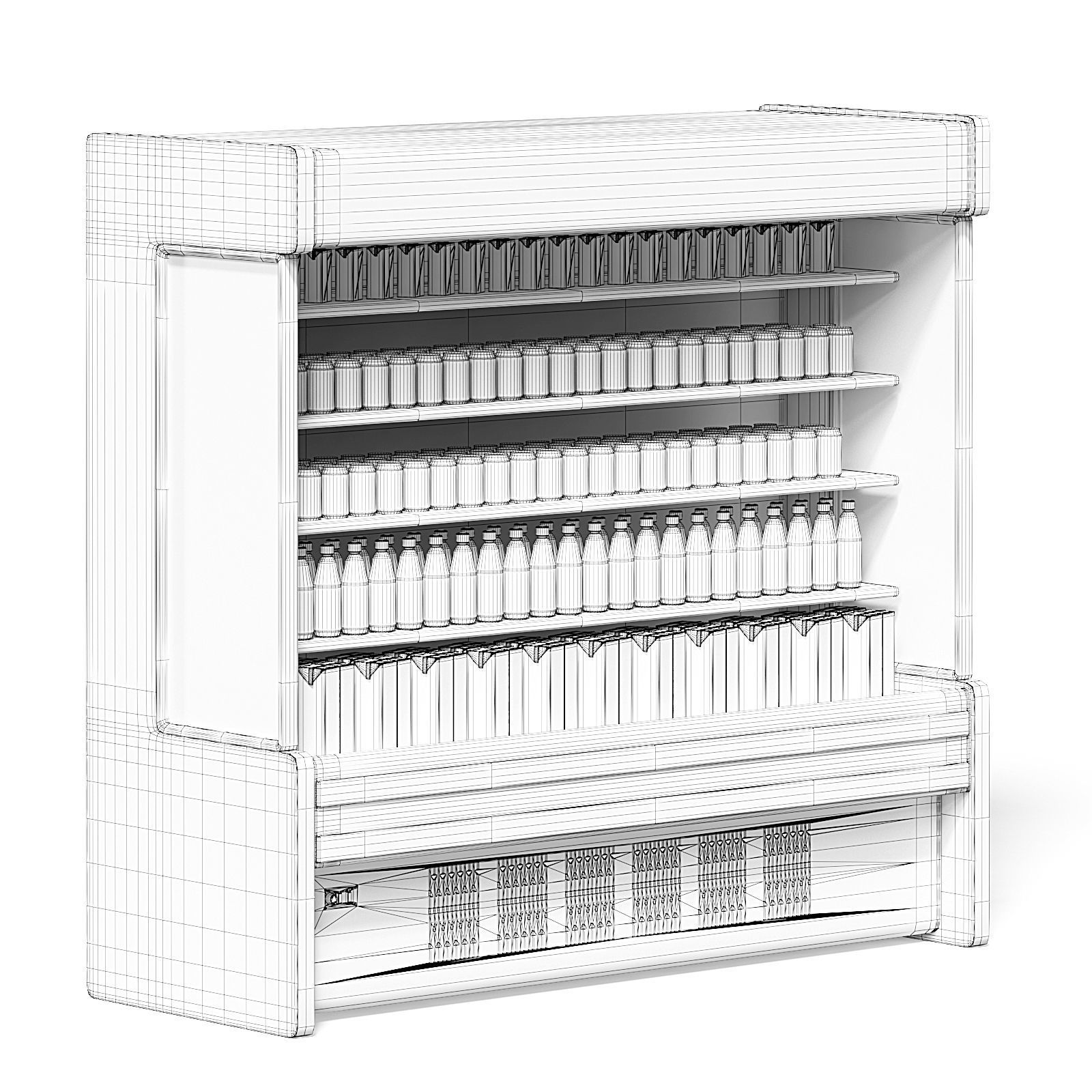 Green Market Fridge 3D Model 3D model_1