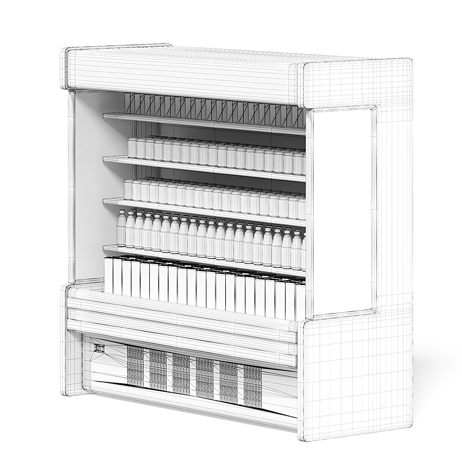 Green Market Fridge 3D Model 3D model_2