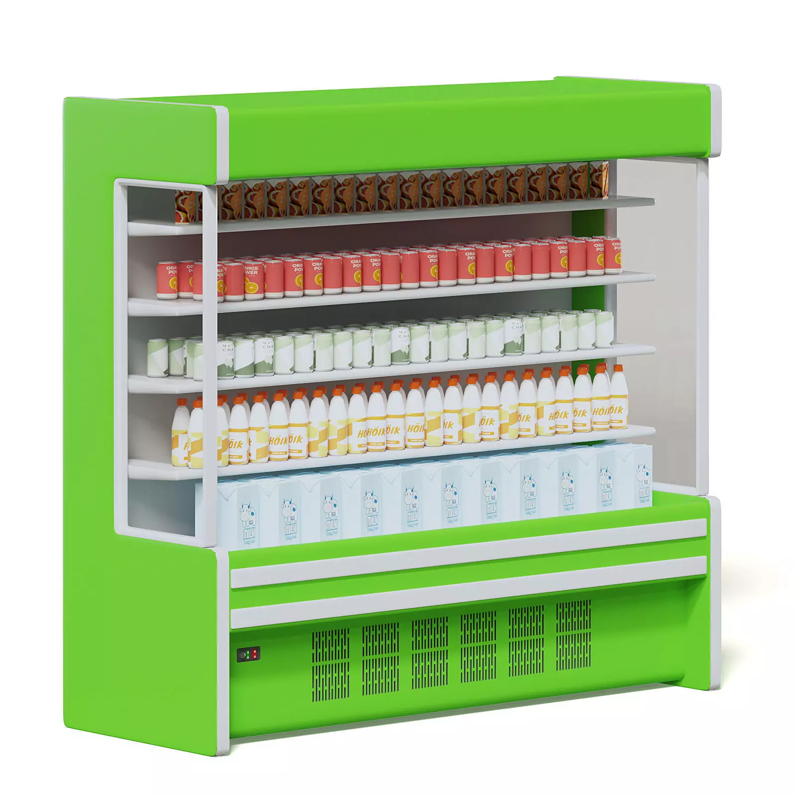 Green Market Fridge 3D Model 3D model_0
