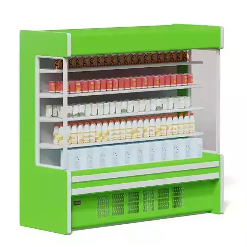Green Market Fridge 3D Model 3D model