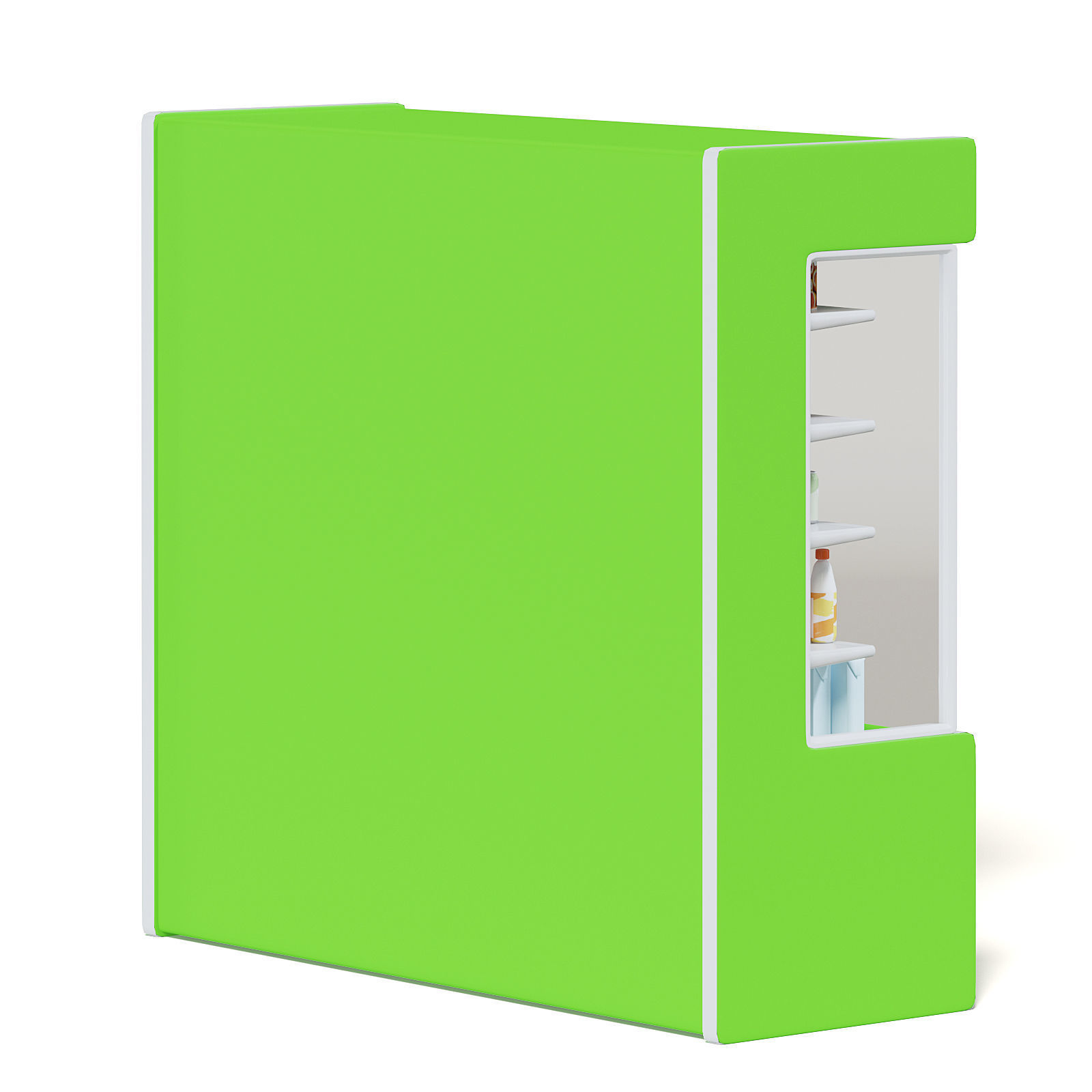Green Market Fridge 3D Model 3D model_7