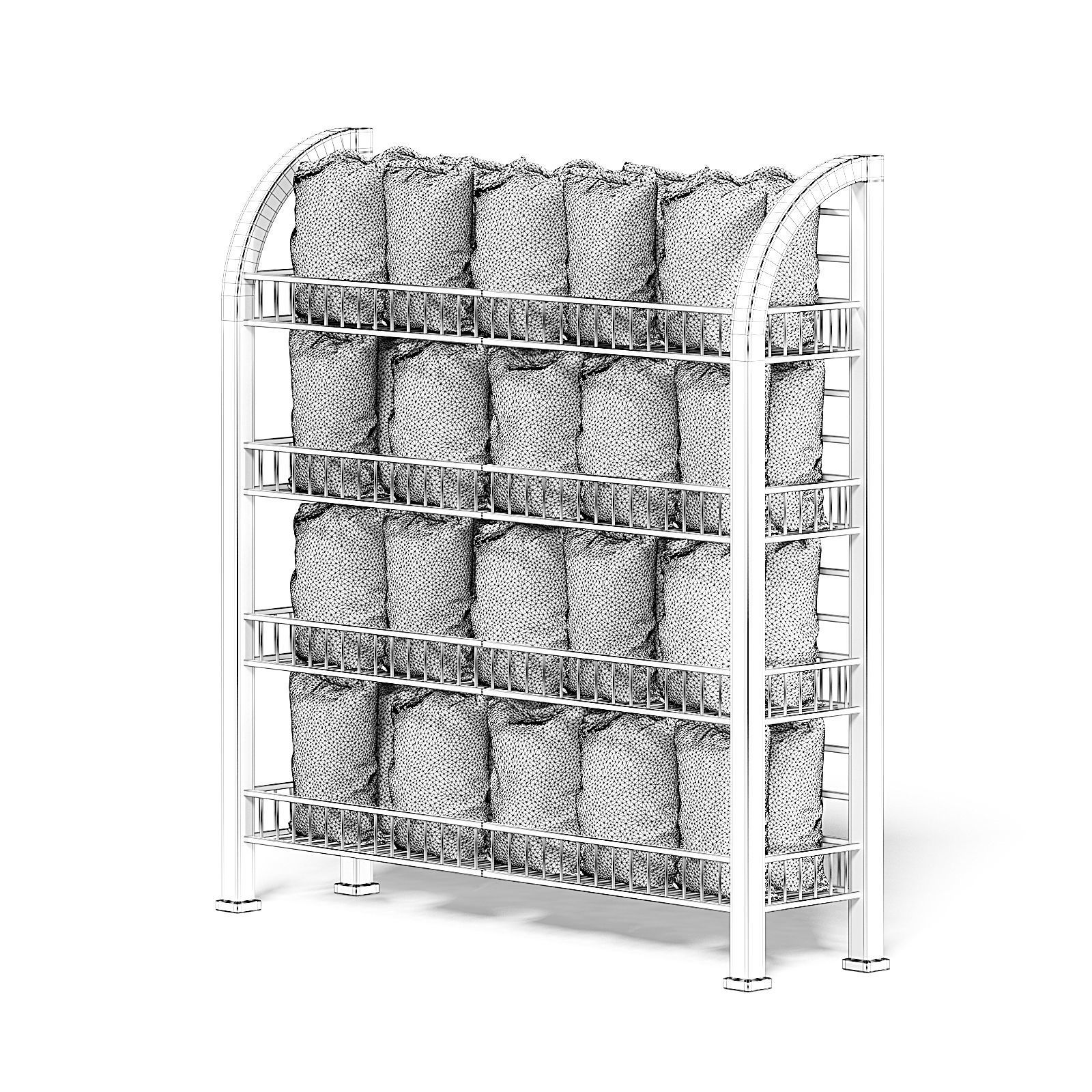 Market Rack 3D Model - Chips 3D model_2