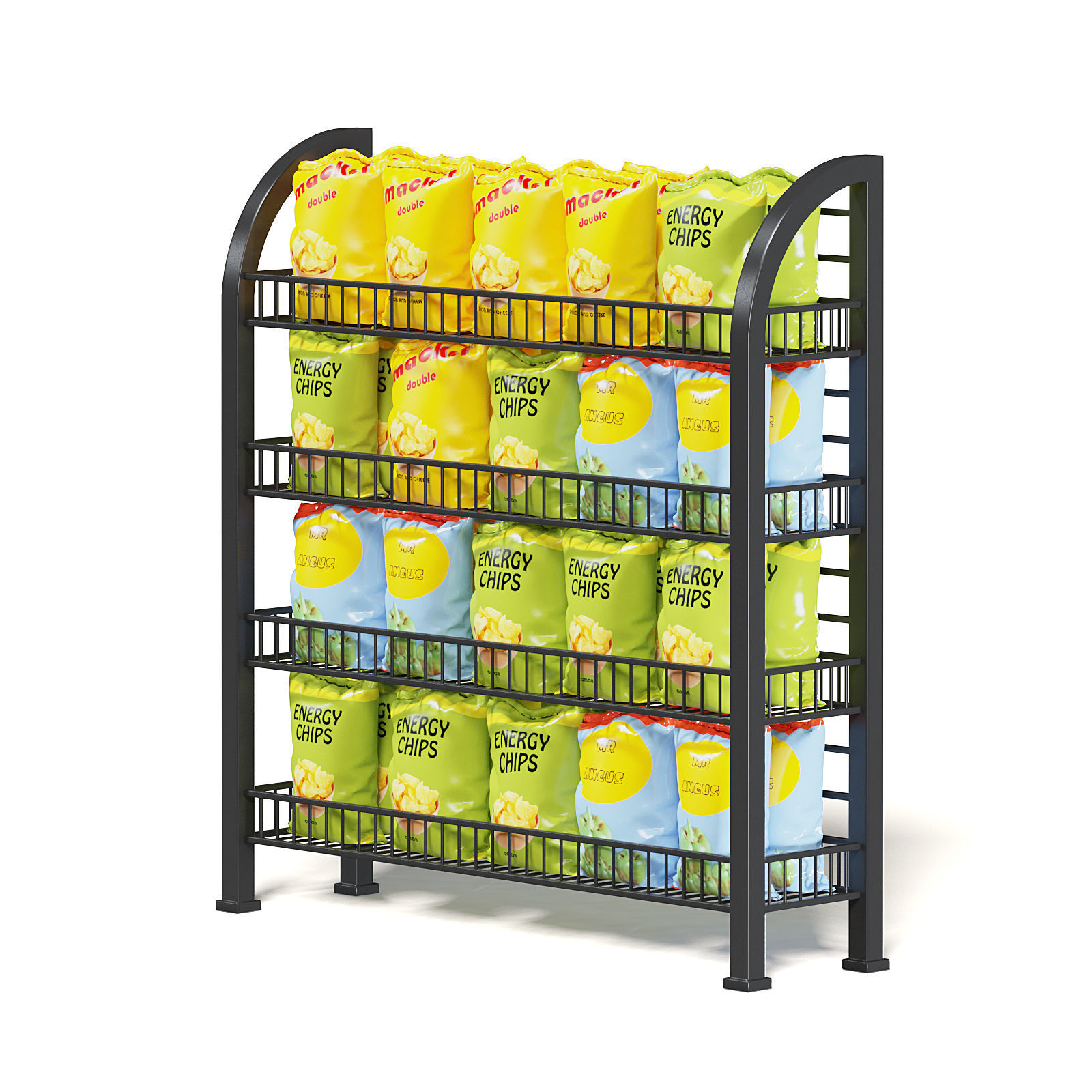 Market Rack 3D Model - Chips 3D model_3