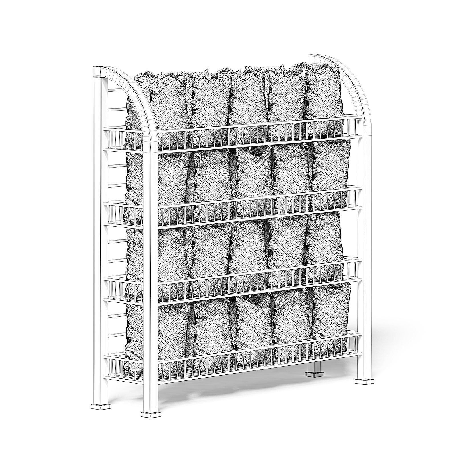 Market Rack 3D Model - Chips 3D model_1
