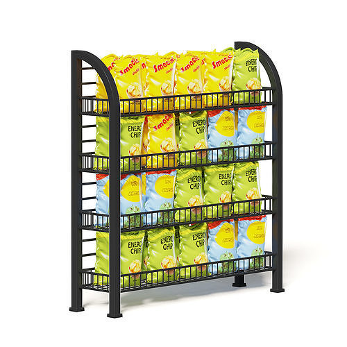 Market Rack 3D Model - Chips 3D model