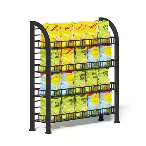 Market Rack 3D Model - Chips 3D model