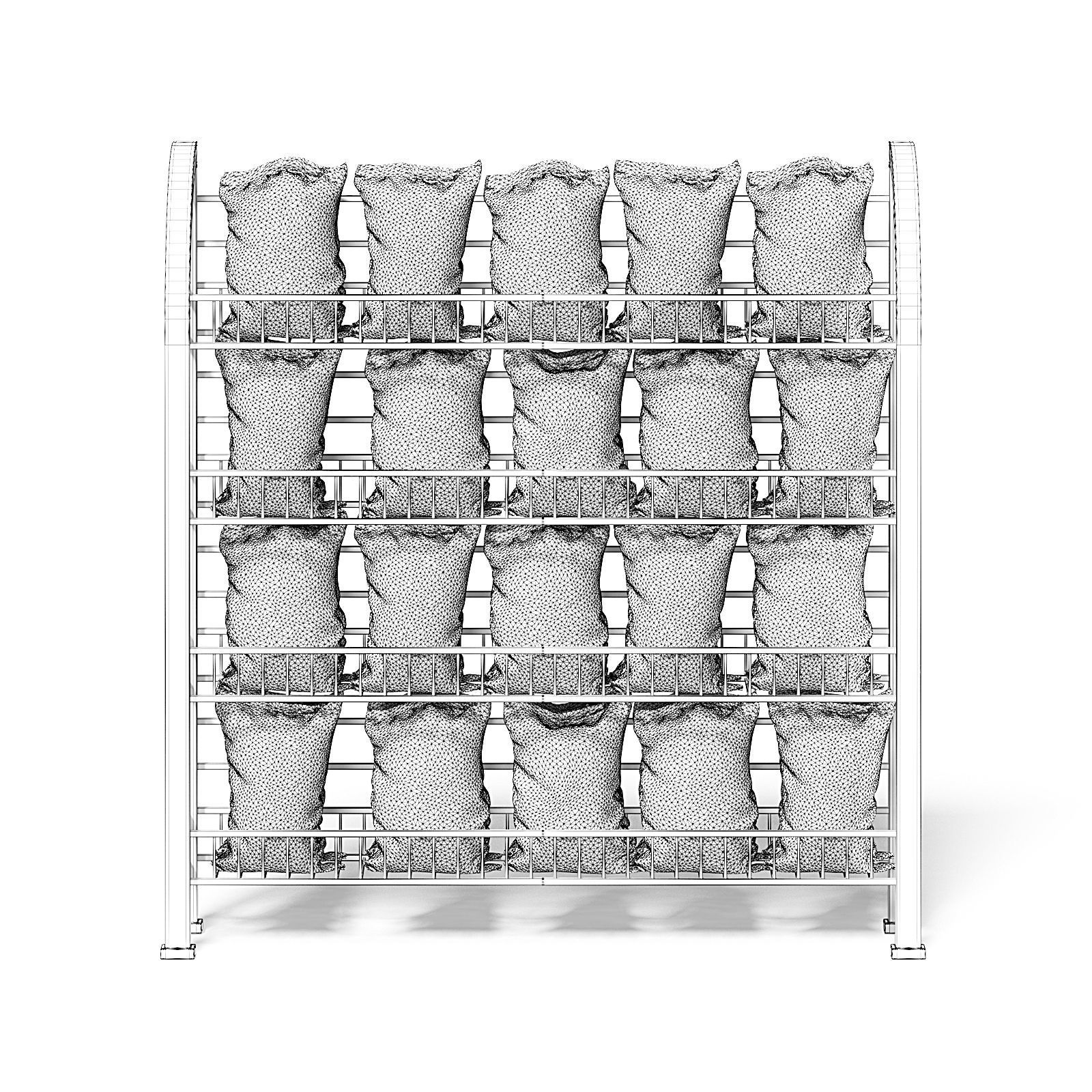 Market Rack 3D Model - Chips 3D model_4