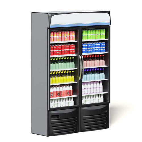 Market Fridge 3D Model 3D model