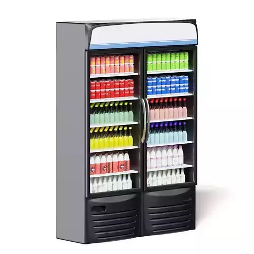 Market Fridge 3D Model 3D model