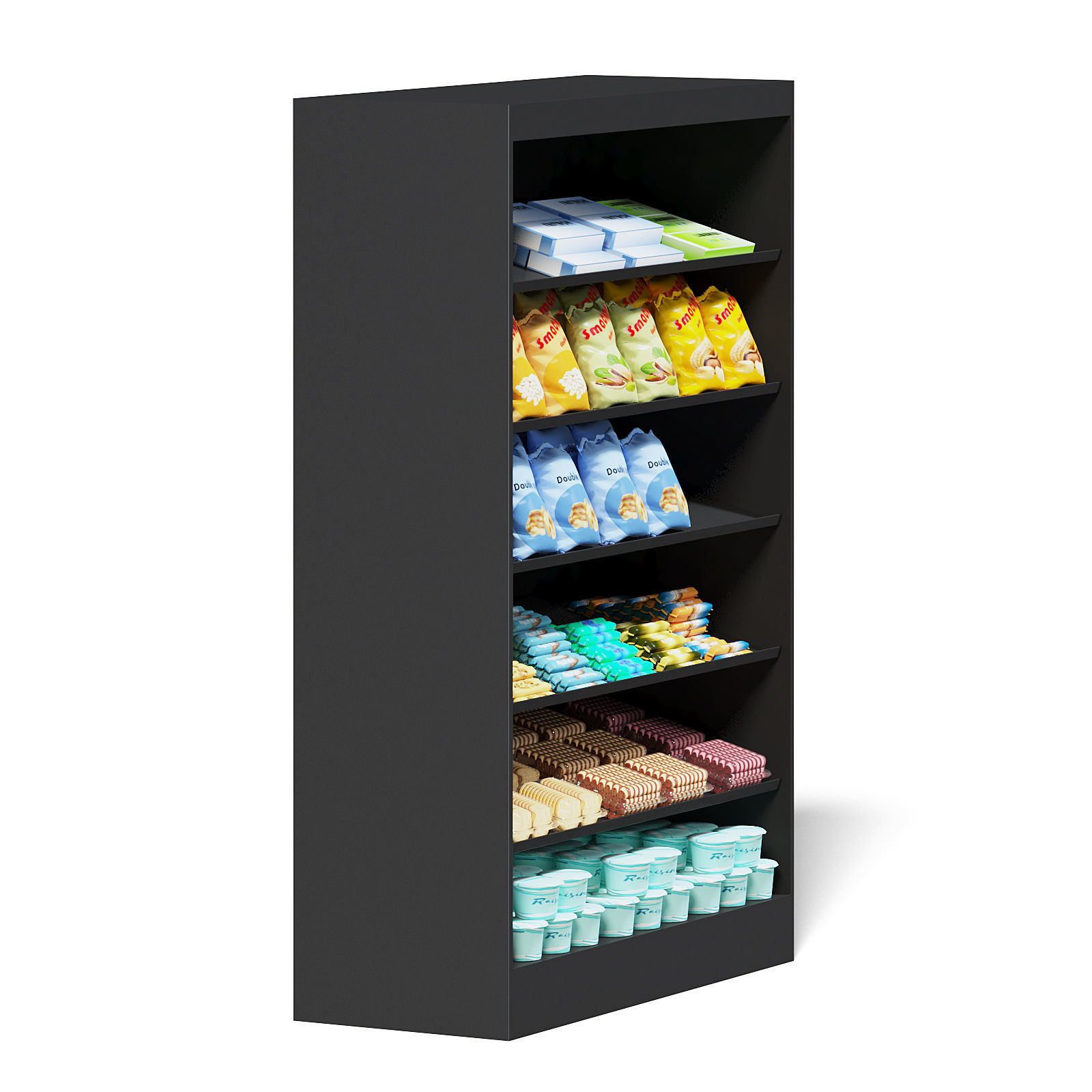 Market Shelf 3D Model - Snacks 3D model_7