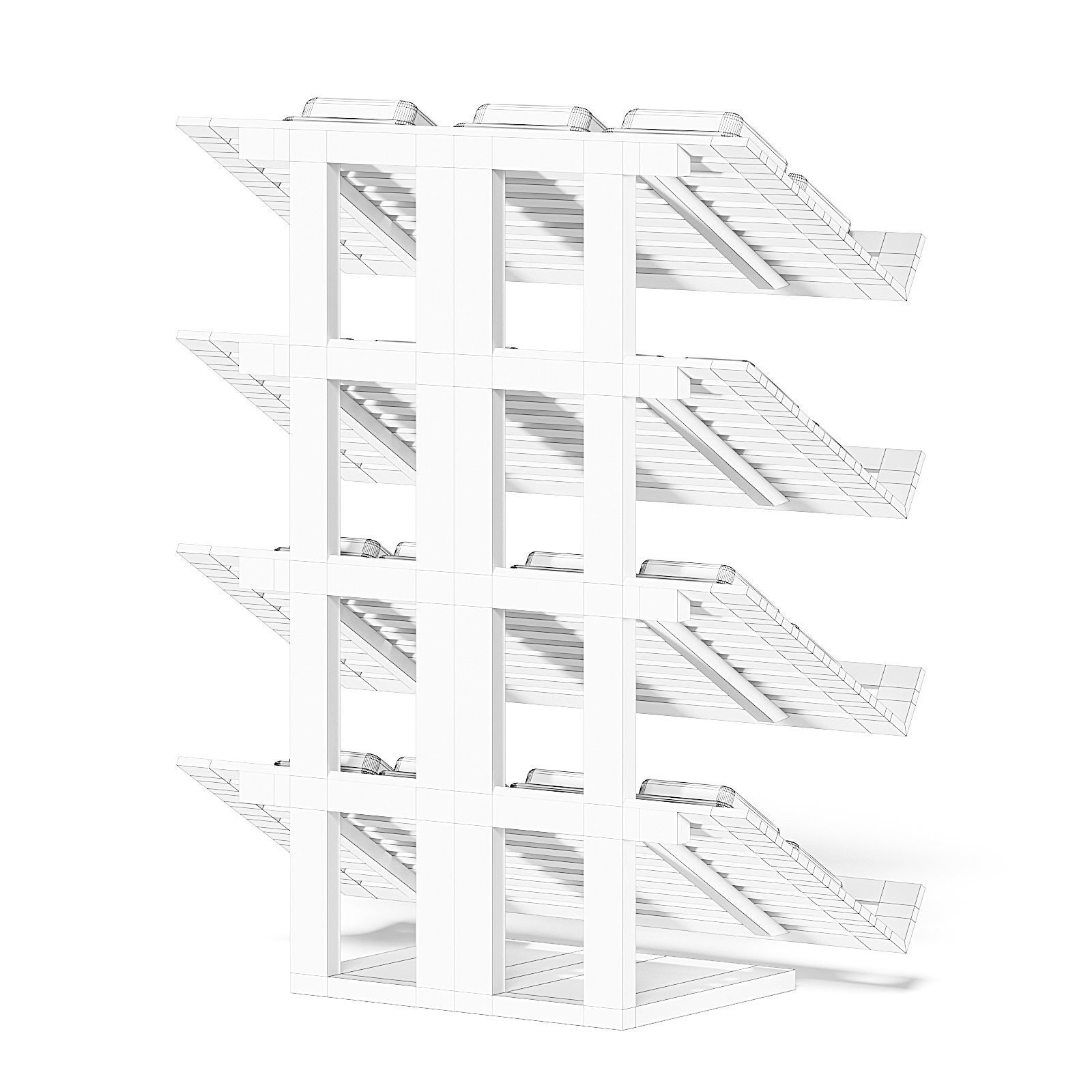 Market Shelf 3D Model - Bakery Products 3D model_4