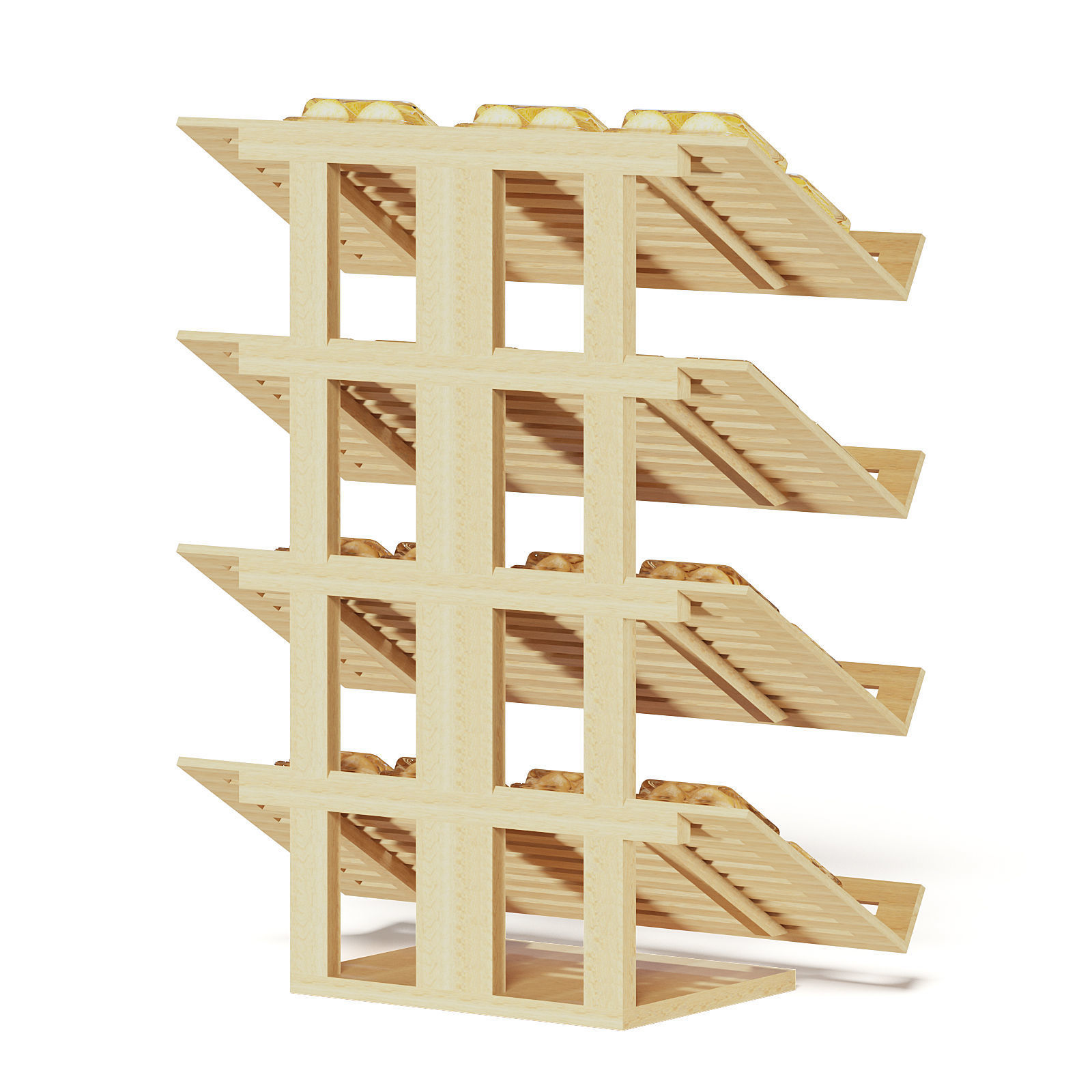 Market Shelf 3D Model - Bakery Products 3D model_5