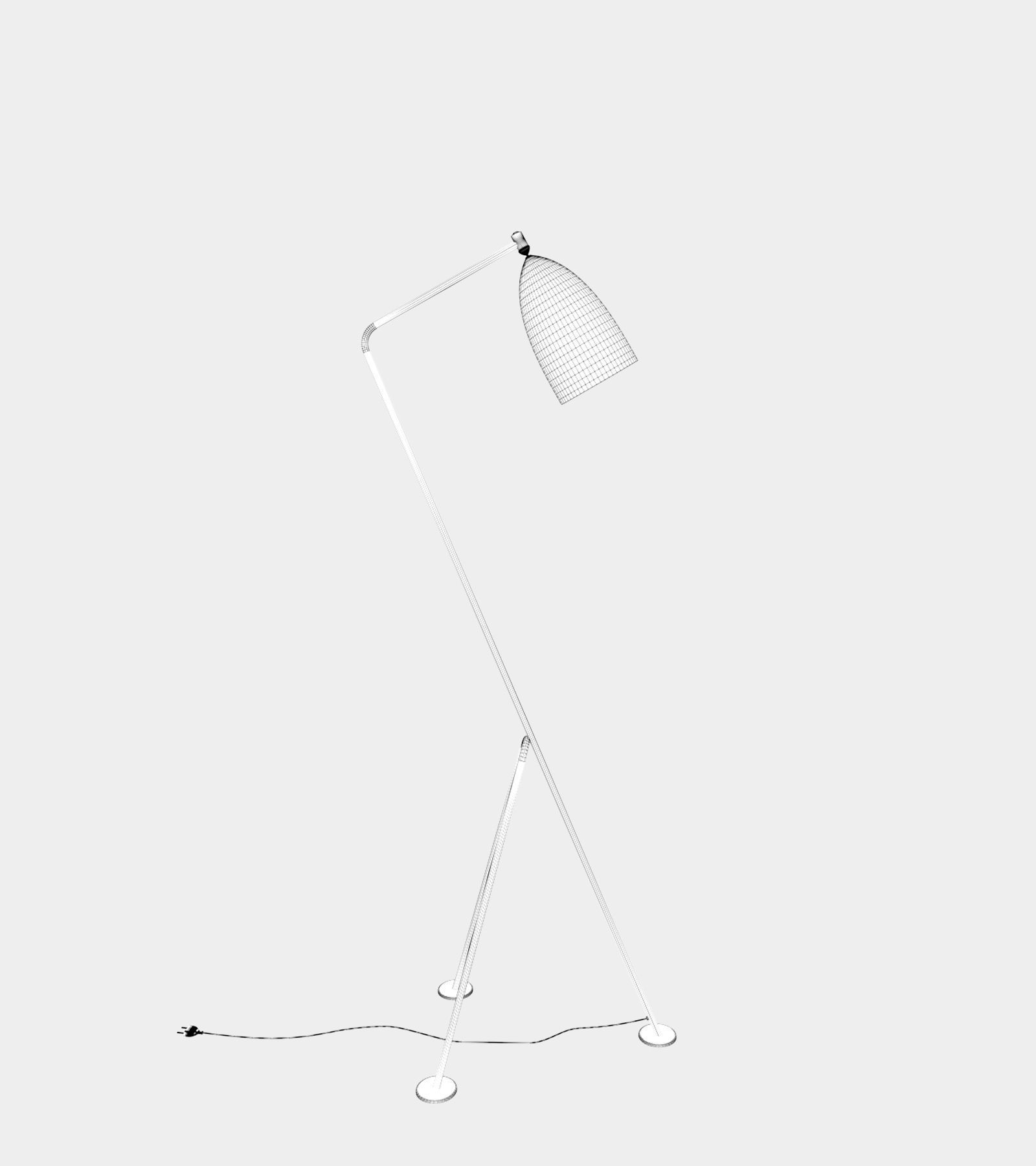 Anthracite floor lamp 3D model_2